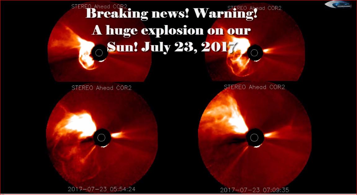 Срочная новость! Огромный взрыв на нашем Солнце! 23 июля 2017