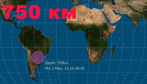 Землетрясение в Парагвае: глубина – 750 километров!