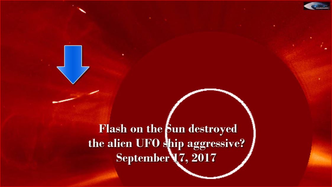 Вспышка на Солнце уничтожила инопланетный корабль НЛО? 17 сентября 2017