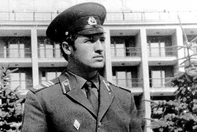 Александр Лукашенко во время службы в пограничных войсках СССР, 1970-е.