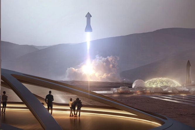 как Илон Маск видит будущее на Марсе