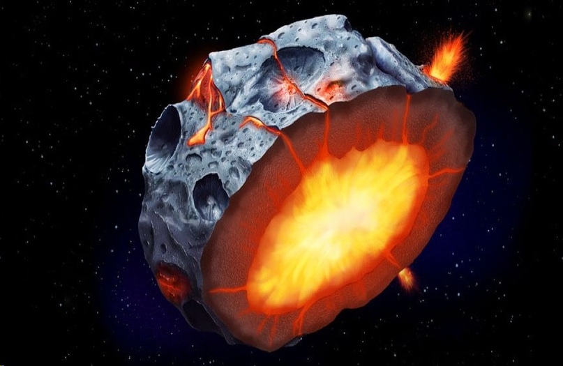 На молодых астероидах могли действовать ферровулканы