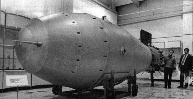Испытание «Царь-бомбы», ядерного заряда АН602, мощностью взрыва 58,6 мегатонн, которое прошло в 1961 году над Новой Землёй