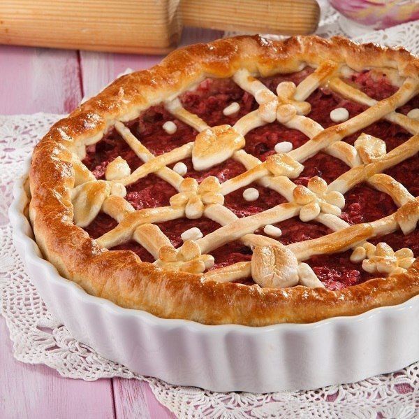 Пирог с клюквой и яблоками (Постный стол)