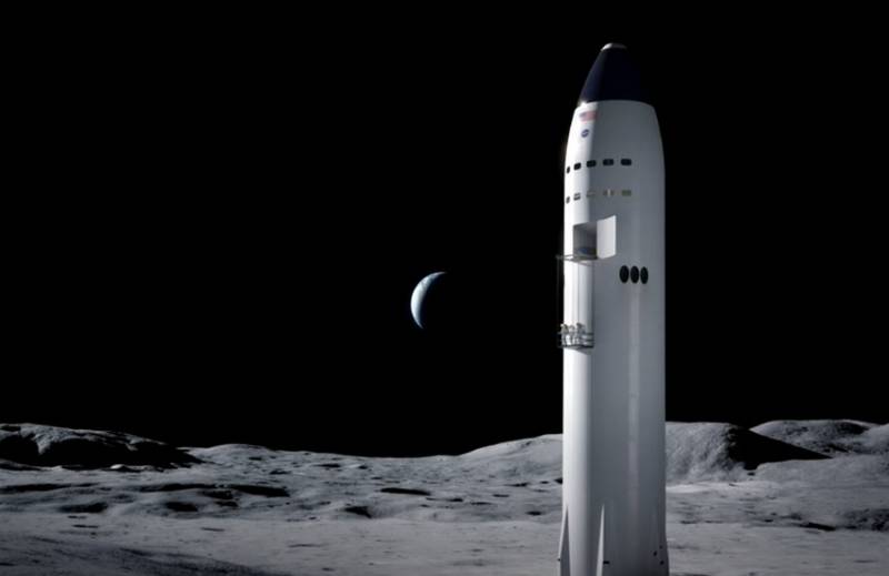Действие контракта SpaсeX на создание лунного модуля для NASA приостановлено