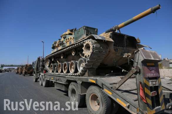 В Сирию вошли большие колонны турецкой бронетехники