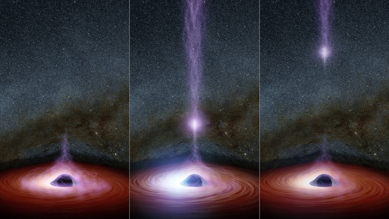 Нечто вылетело из черной дыры впервые в истории наблюдений
