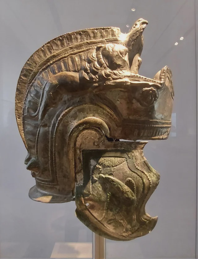 Римский шлем, найденный в Тайленхофене в Верхнегерманско-Рэтийских Липах.