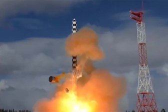 запуск межконтинентальной баллистической ракеты «Сармат»