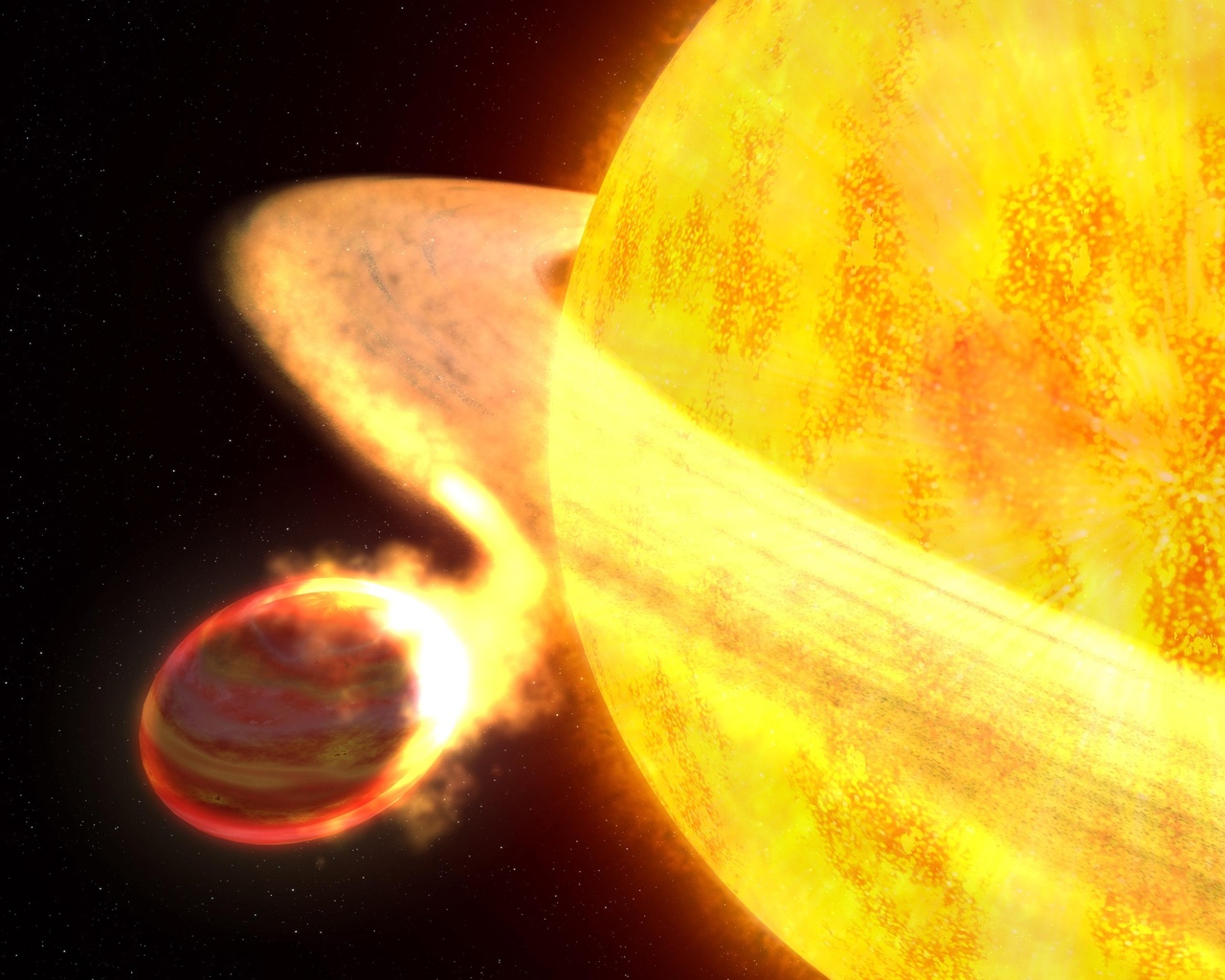 Через 5 млрд лет наше Солнце израсходует водородное топливо в ядре,