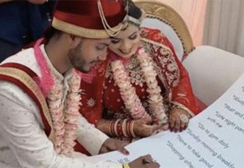 В Индии жених и невеста подписали необычный брачный договор