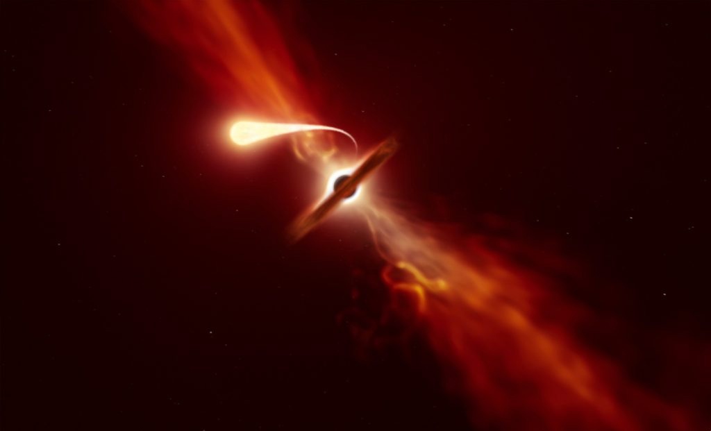 Загадочная мощная вспышка - это джет черной дыры, направленный прямо на Землю, говорят астрономы