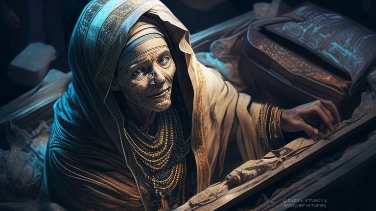 17 марта 1989 года в окрестностях египетского города Эль-Гиза группа археологов обнаружила захоронение женщины