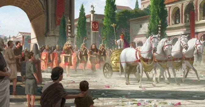 Во время римского триумфа солдаты распевали непристойные песни о своем командире, чтобы развлечь толпу.