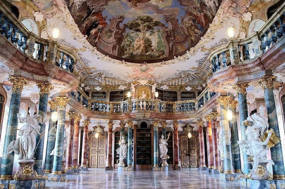 Библиотека аббатства Виблинген, Ульм, Германия