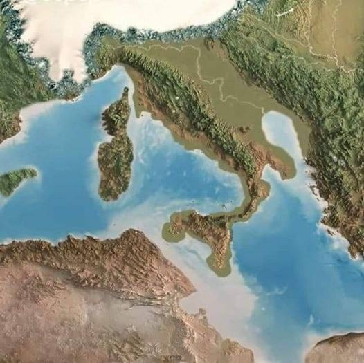 20 000 лет назад Италия уже имела форму сапога...