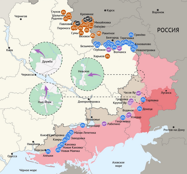 Карта боевых действий в зоне СВО на 21 сентября 2024 года