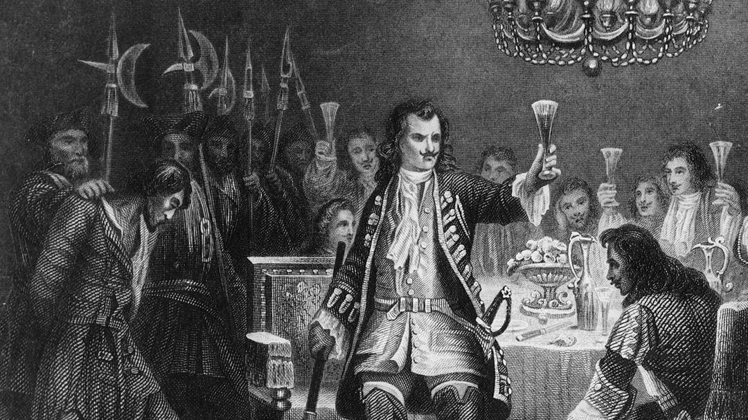 Петр I выдавал замуж свою племянницу Анну за Фридриха, герцога Курляндского.