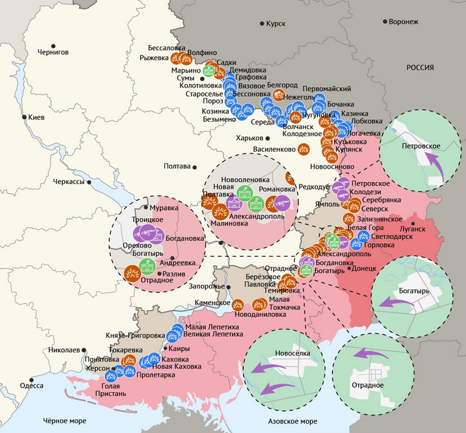 Карта боевых действий в зоне СВО на 19 мая 2025 года