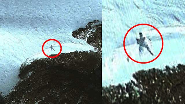 Это Йети? 20-Метровый человек найден в Антарктиде на Карте Google Earth!