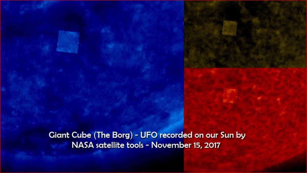 Гигантский Куб - НЛО зафиксирован на нашем Солнце инструментами спутника НАСА - 15 ноября 2017