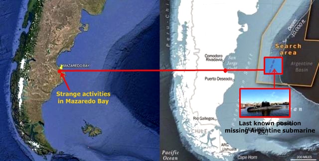 Странные события в заливе Мазаредо в Аргентине