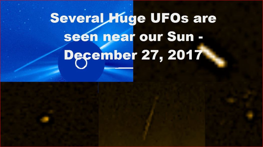 Несколько Огромных НЛО замечены возле нашего Солнца - 27 декабря 2017