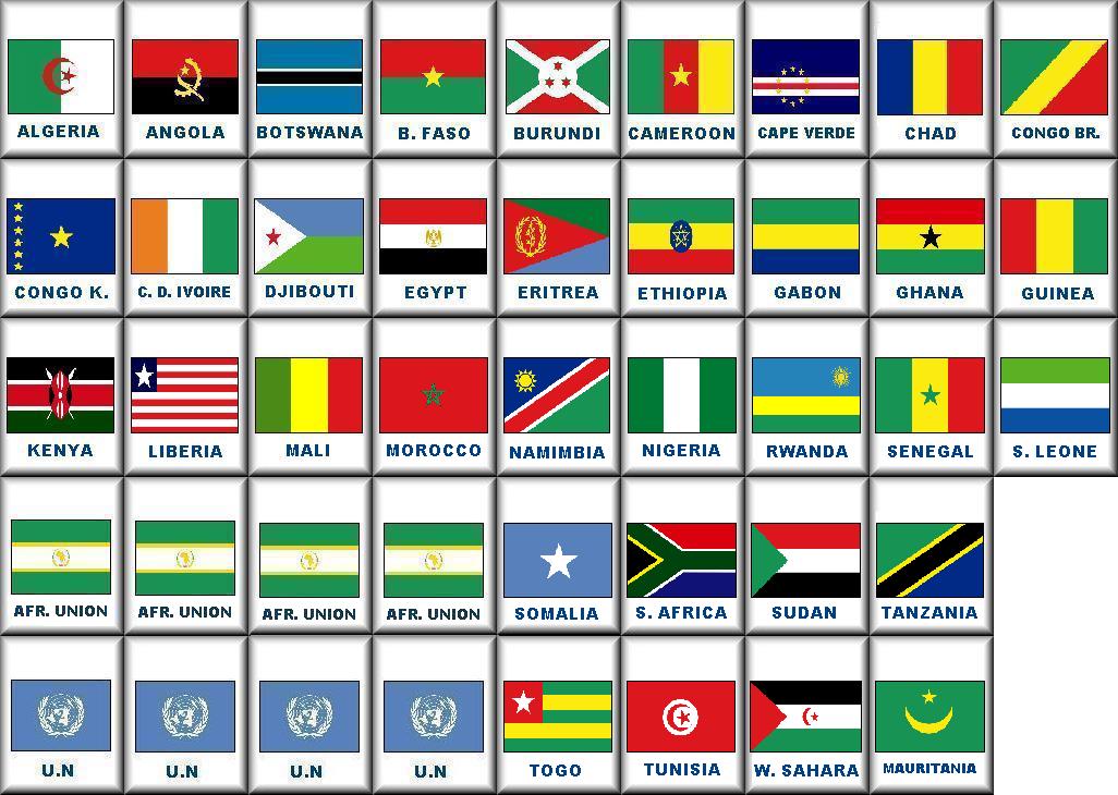 Флаги стран африки с названиями на русском языке фото