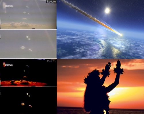 В момент ядерной тревоги на Гавайах в небе видели НЛО и “метеорит”.