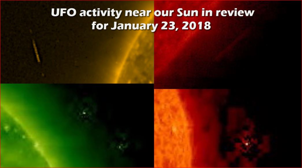 Активность НЛО возле нашего Солнцы в обзоре за 23 января 2018