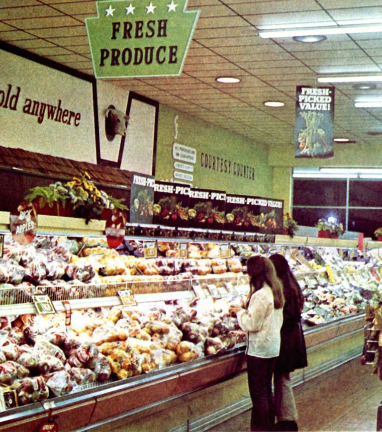 Супермаркеты США 1970х гг. Винтажные фото и видео.