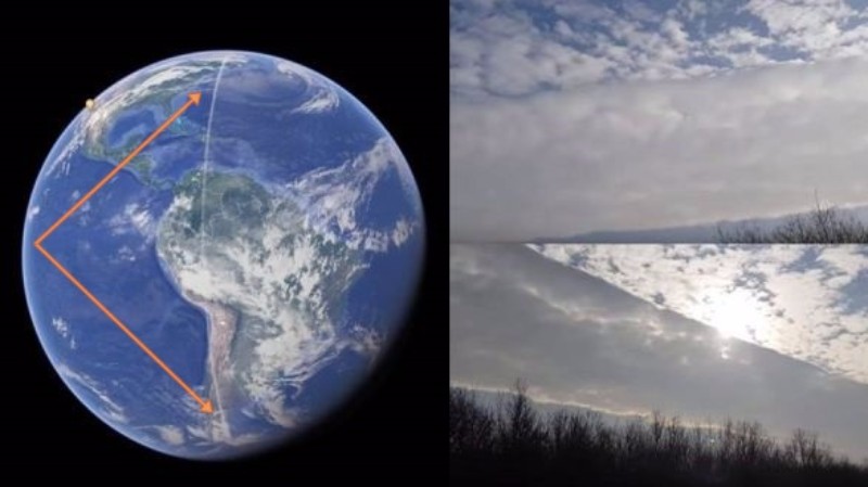 Ученые пытаются выяснить природу странной линии, которая протянулась с Северного полюса к Южному