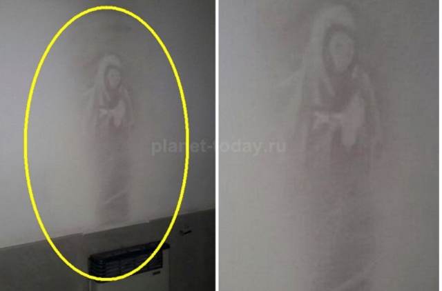 Аргентина: На стене военного госпиталя появилось изображение Девы Марии