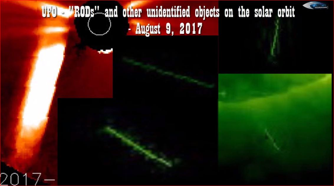 НЛО - "RODs" и другие неопознанные объекты на орбите Солнца - 9 августа 2017