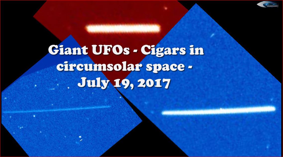 Гигантские НЛО - Сигары в околосолнечном пространстве - 19 июля 2017
