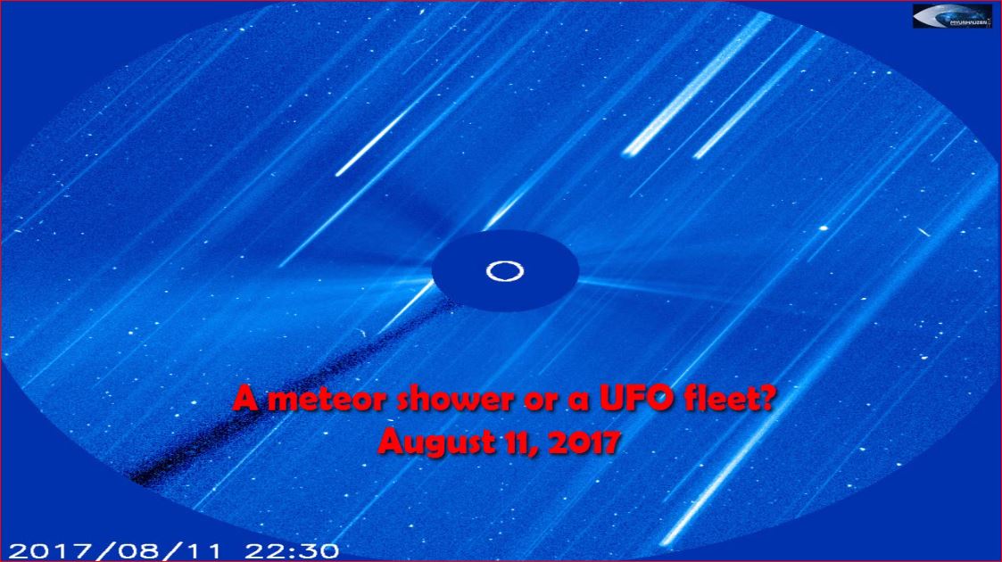 Метеорный поток или Флот НЛО? 11 августа 2017