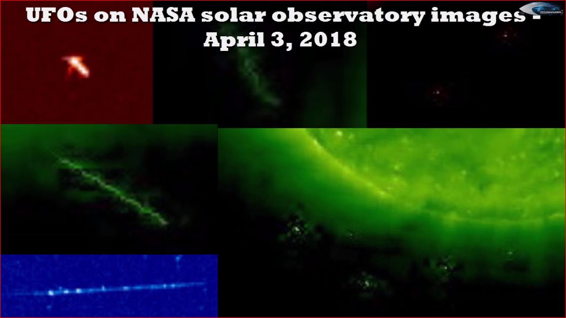 НЛО на снимках солнечной обсерватории NASA - 3 апреля 2018