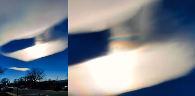 Странный энерго-объект внутри облака, снятый над штатом Колорадо