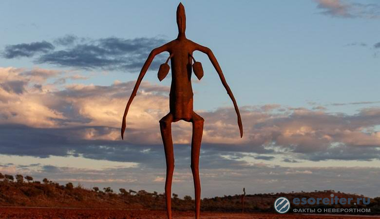 Загадочные скульптуры на австралийском озере Баллард