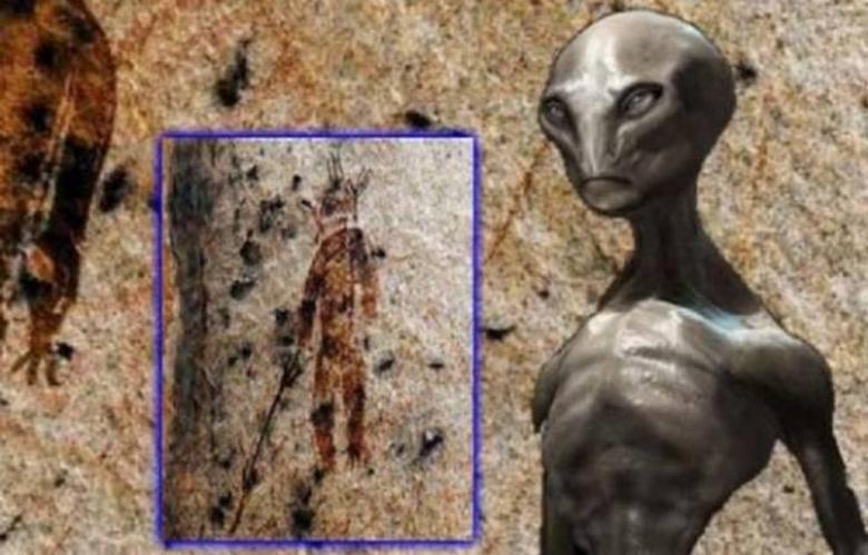 Наскальные рисунки - петроглифы доказывают контакты древних людей с пришельцами