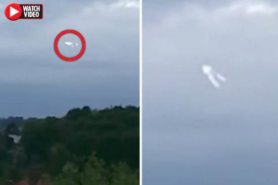 Таинственный объект кружился в небе над Слау, Британия. Видео.