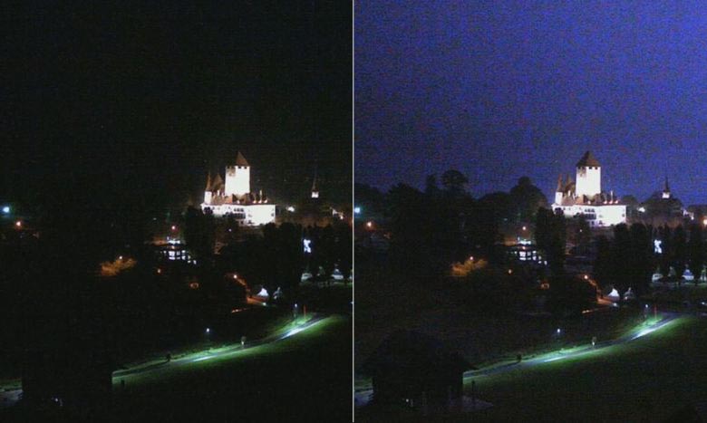 В Швейцарии фотокамера зафиксировала странные вспышки в ночном небе