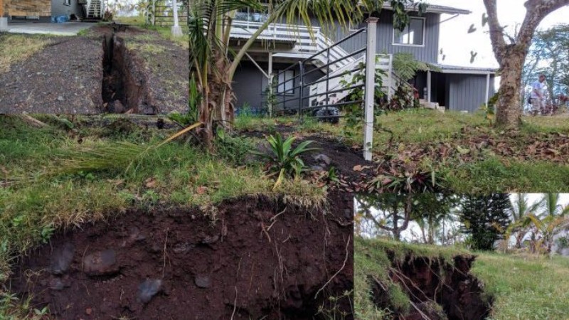 На Гавайях количество трещин в земле увеличивается с каждым днем