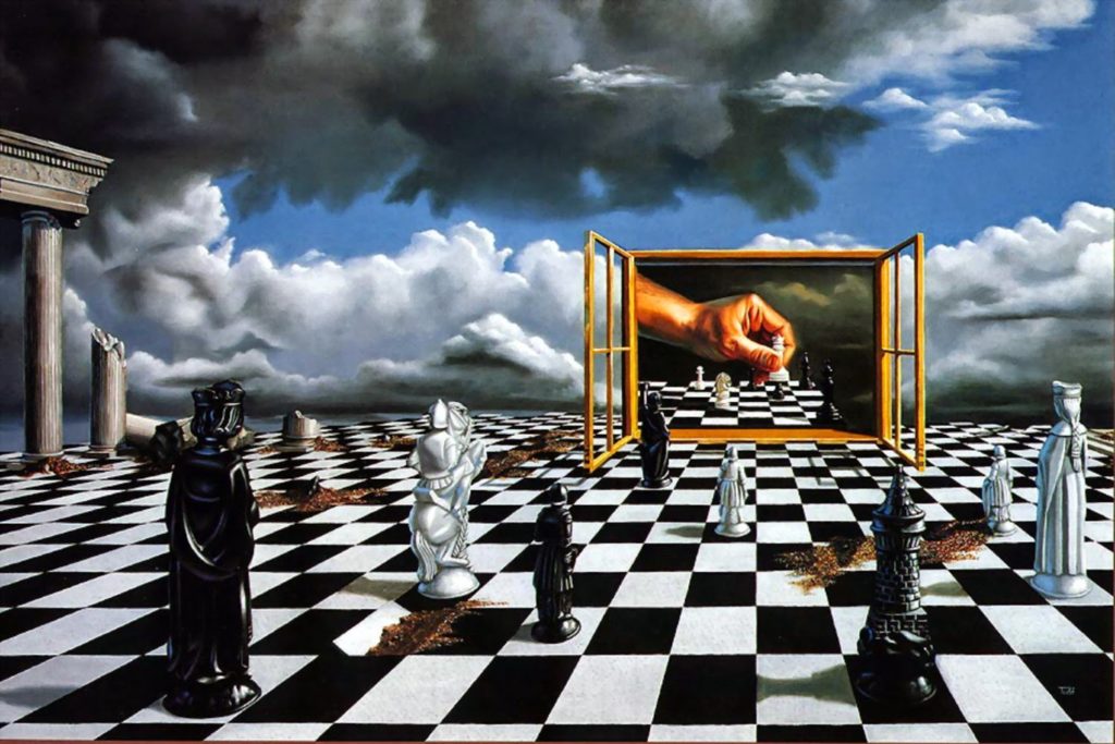 Картина шахматы абстракция