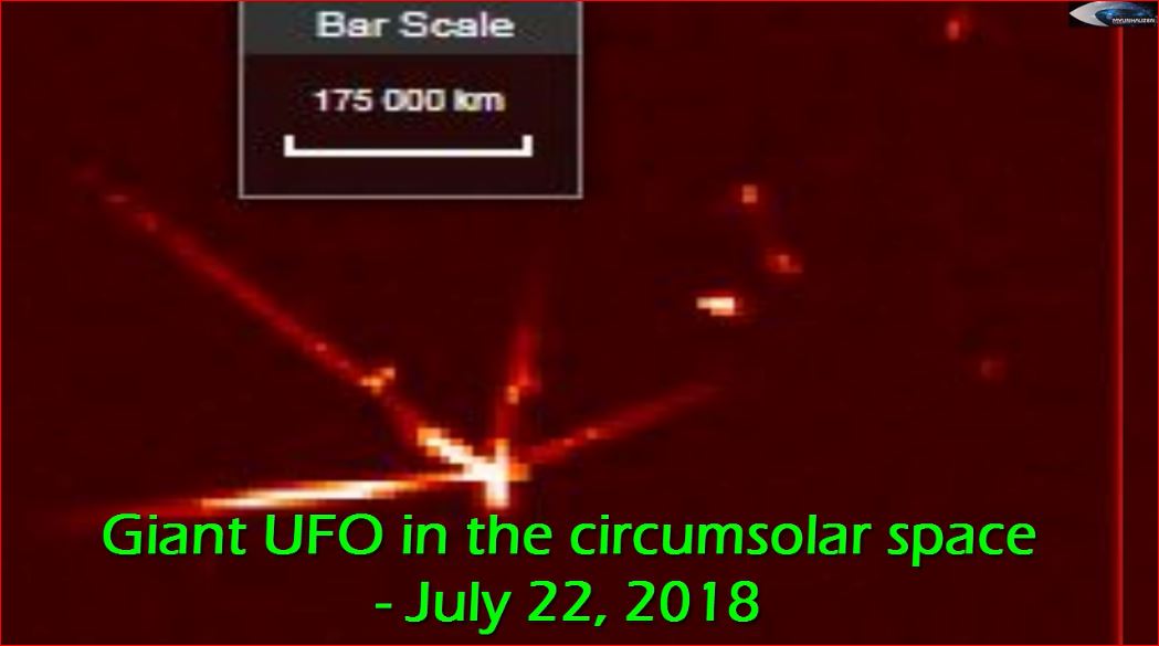 Гигантский НЛО (350000 км) в околосолнечном пространстве - 22 июля 2018