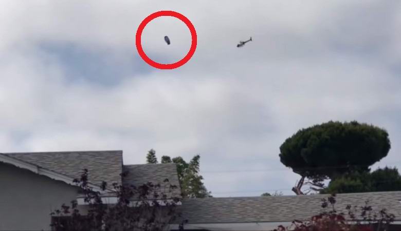 Полицейский вертолет кружил вокруг НЛО над Лос-Анджелесом