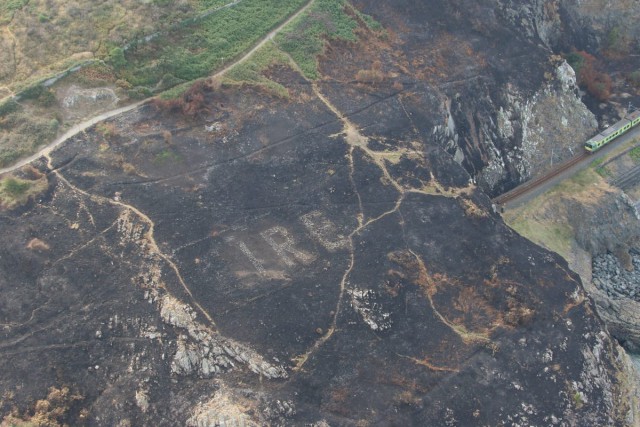 Лесные пожары в Ирландии «раскрыли» послание времен Второй мировой