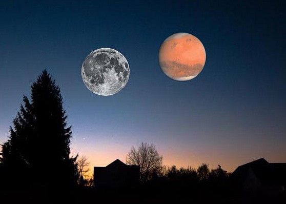 Луна сблизится с Марсом в ночь на 18 октября