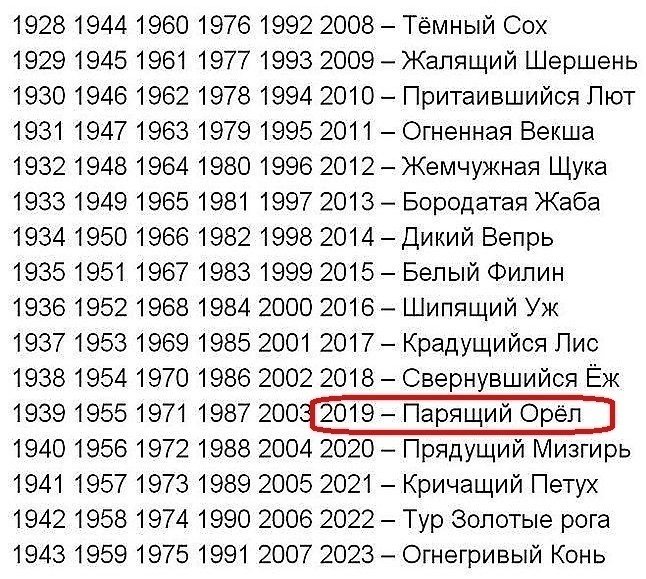 Год парящего Орла: гороскоп на 2019 год по славянскому календарю