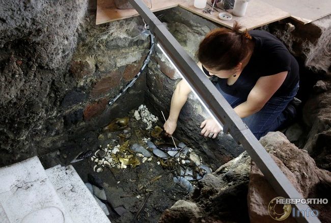 Археологи нашли останки волка в золотых доспехах